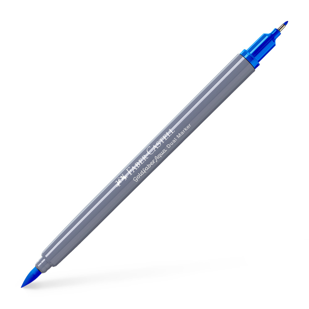 Marker Solubil 2 Capete Goldfaber Albastru Phtalo 110 Faber-castell