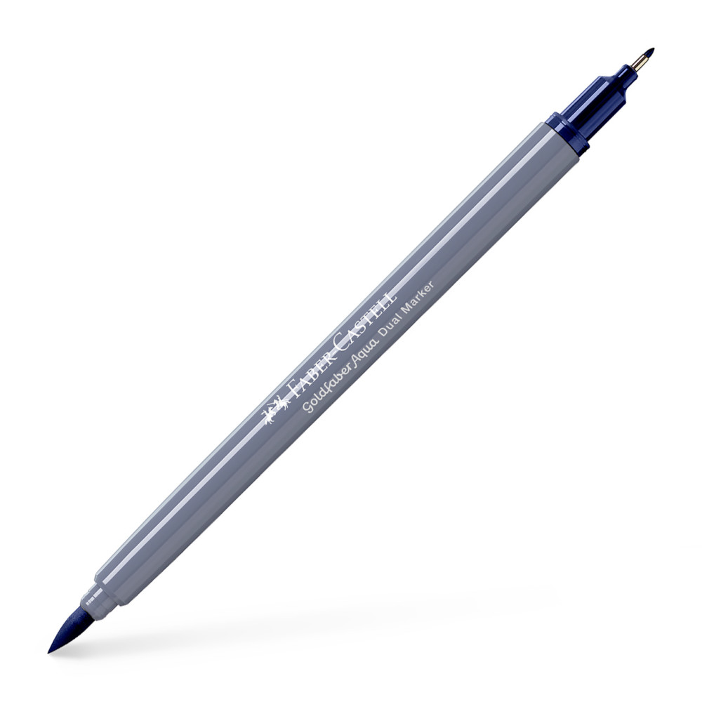 Marker Solubil 2 Capete Goldfaber Albastru Indian 247 Faber-castell