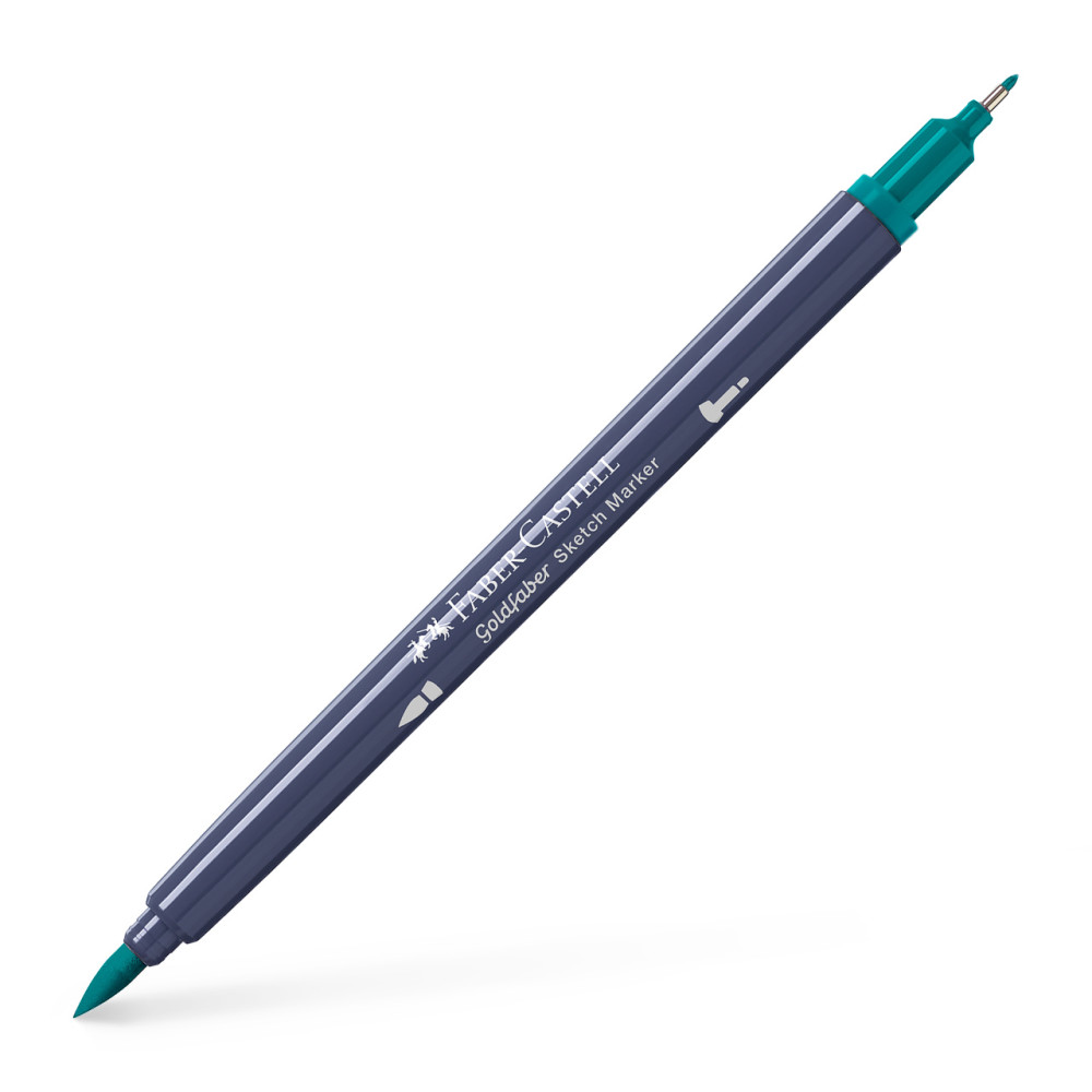 Sketch Marker 2 Capete Verde Cobalt Inchis 313 Goldfaber Faber-castell