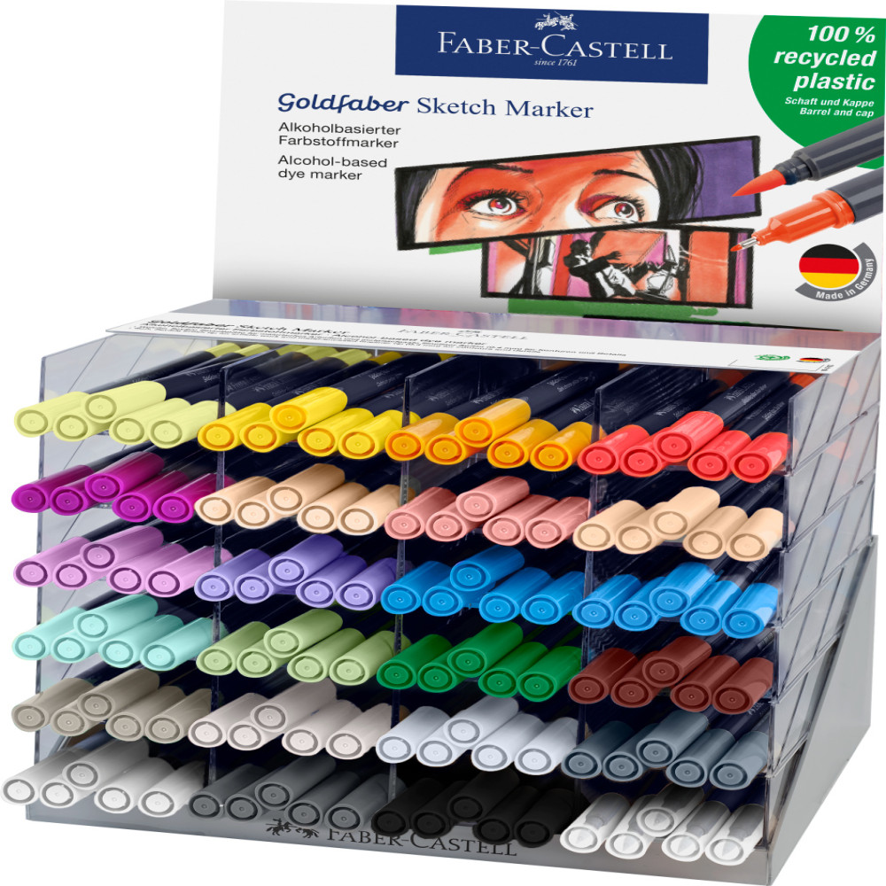 Display 120 Buc Sketch Marker 2 Capete Goldfaber Faber-castell Display 120 Buc Sketch Marker 2 Capete Goldfaber Faber-castell