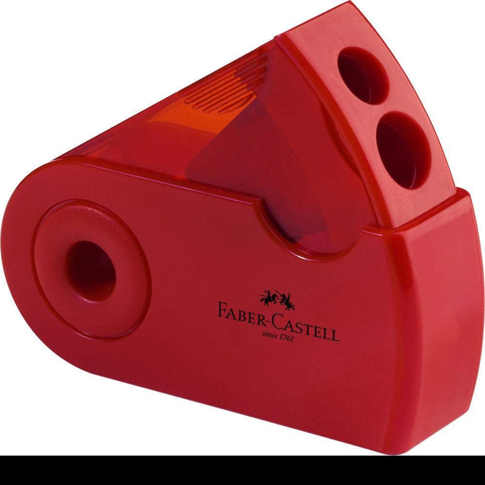 ASCUTITOARE PLASTIC DUBLA SLEEVE ROSIE/ALBASTRA FABER-CASTELL