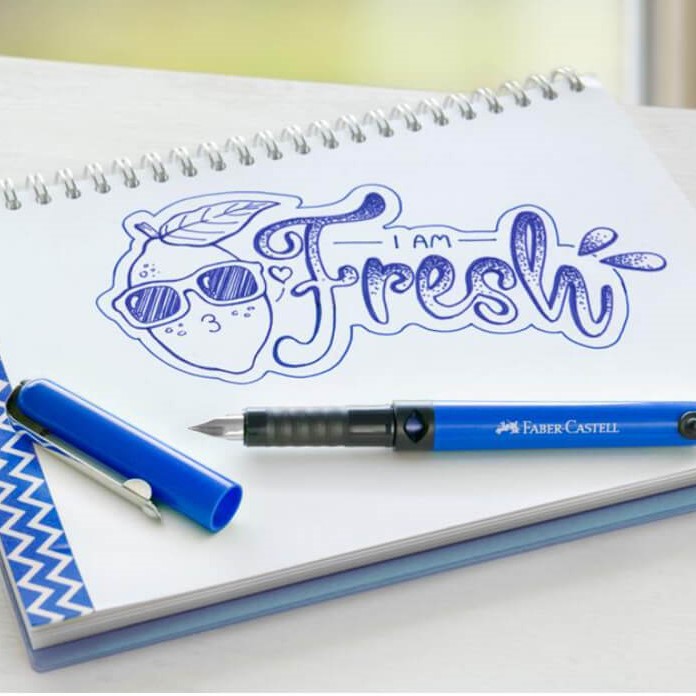 Set 6 Cartuse cu Cerneala Faber-Castell, Albastra, Cartuse Cerneala, Rezerva Cerneala, Patorane Cerneala, Mine Stilou, Mine pentru Stilou, Mine de Stilou, Cartuse Stilou, Rezerva Cartuse Stilou, Rezerva Cerneala Stilou