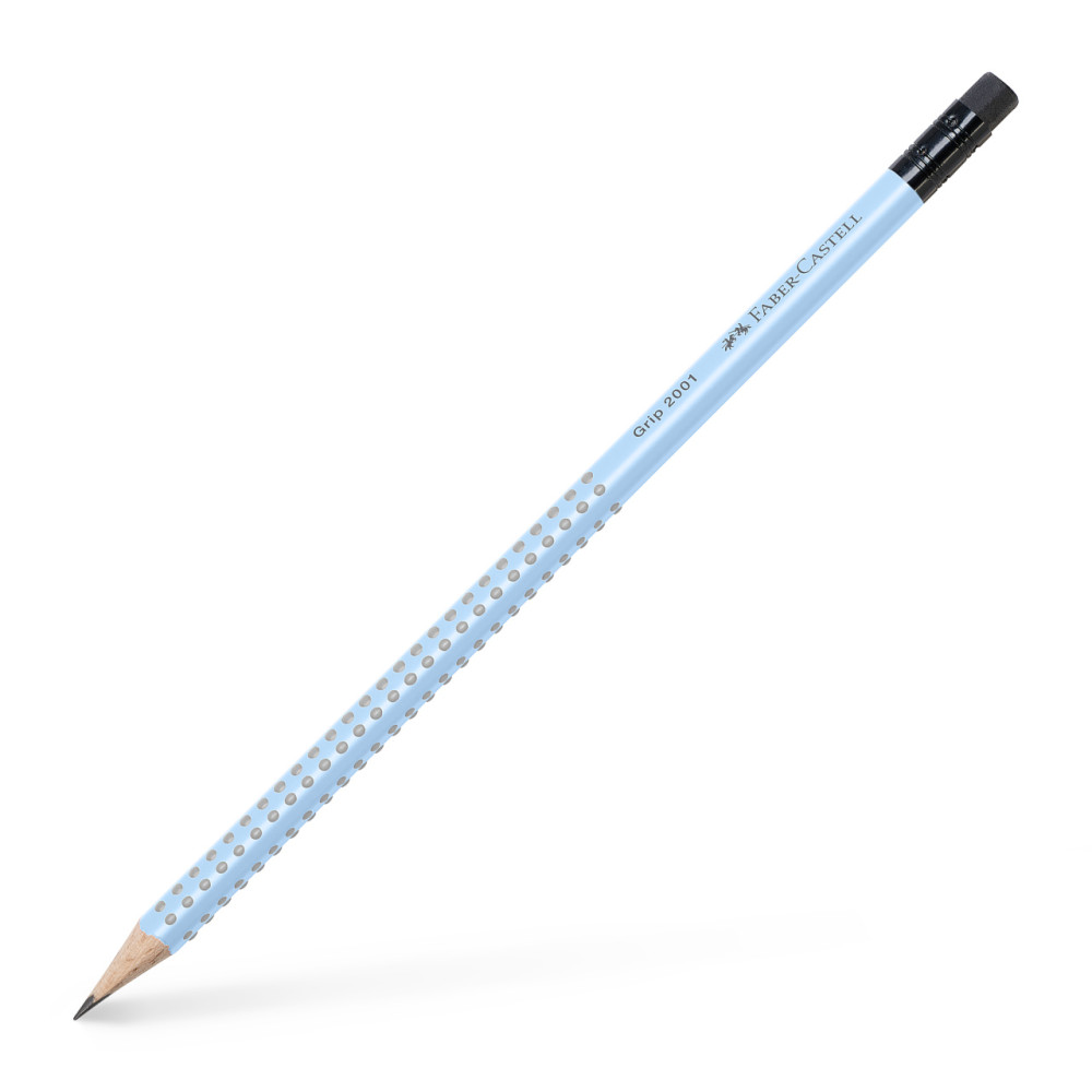 Creion Grafit B Cu Guma Grip 2001 Bleu Sky Faber-castell