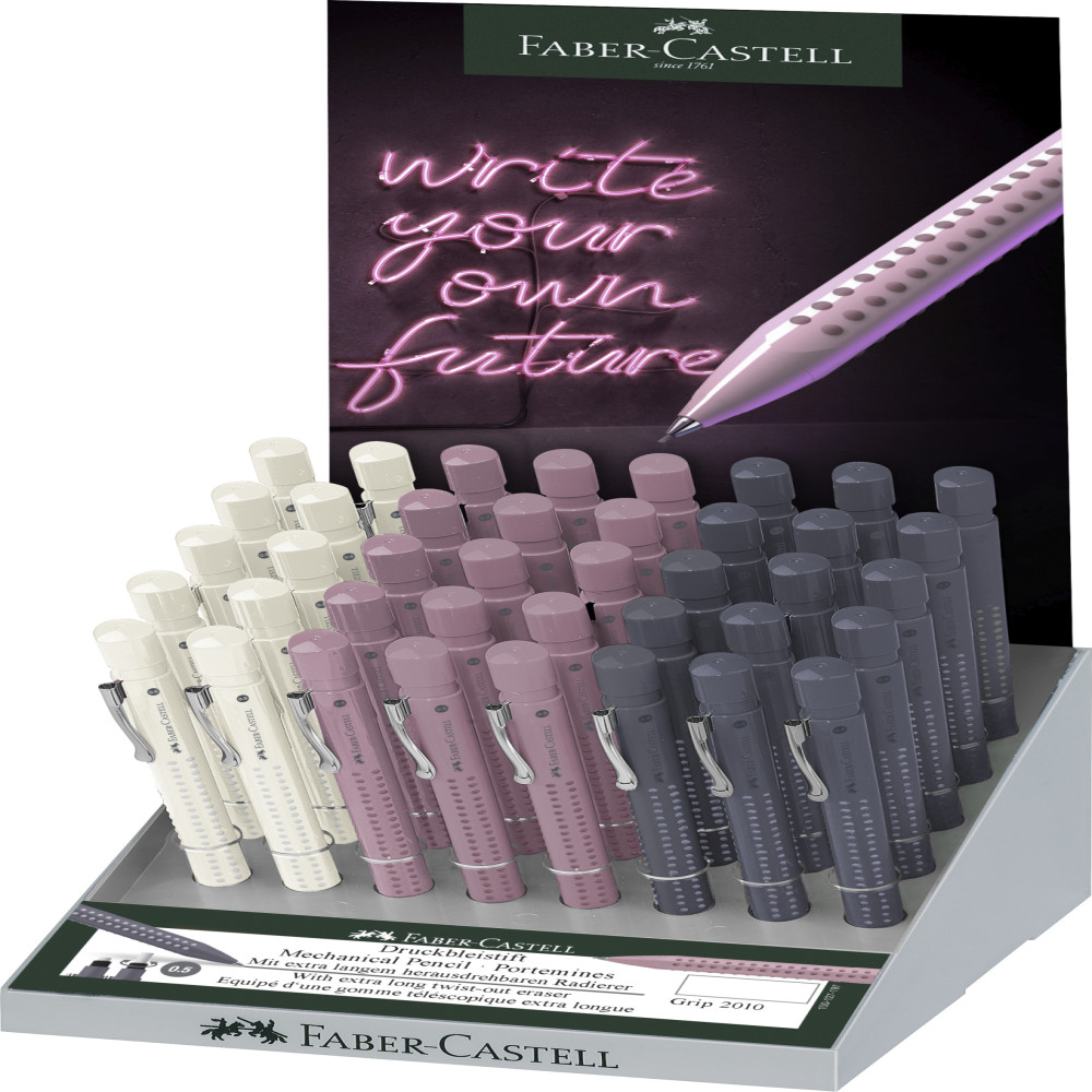 Display 40 Buc Creion Mecanic 0.5mm Grip 2010 Harmony Faber-castell