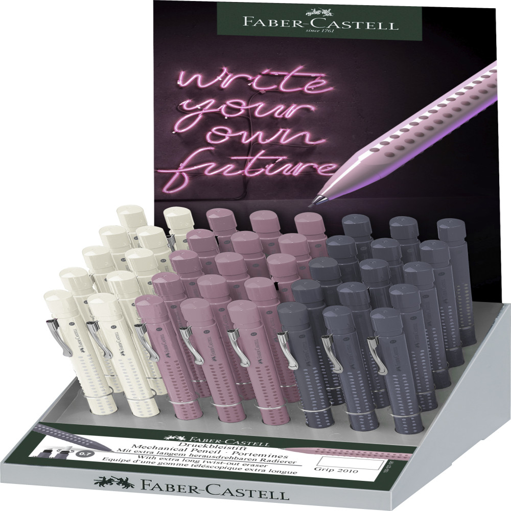 Display 40 Buc Creion Mecanic 0.7mm Grip 2010 Harmony Faber-castell