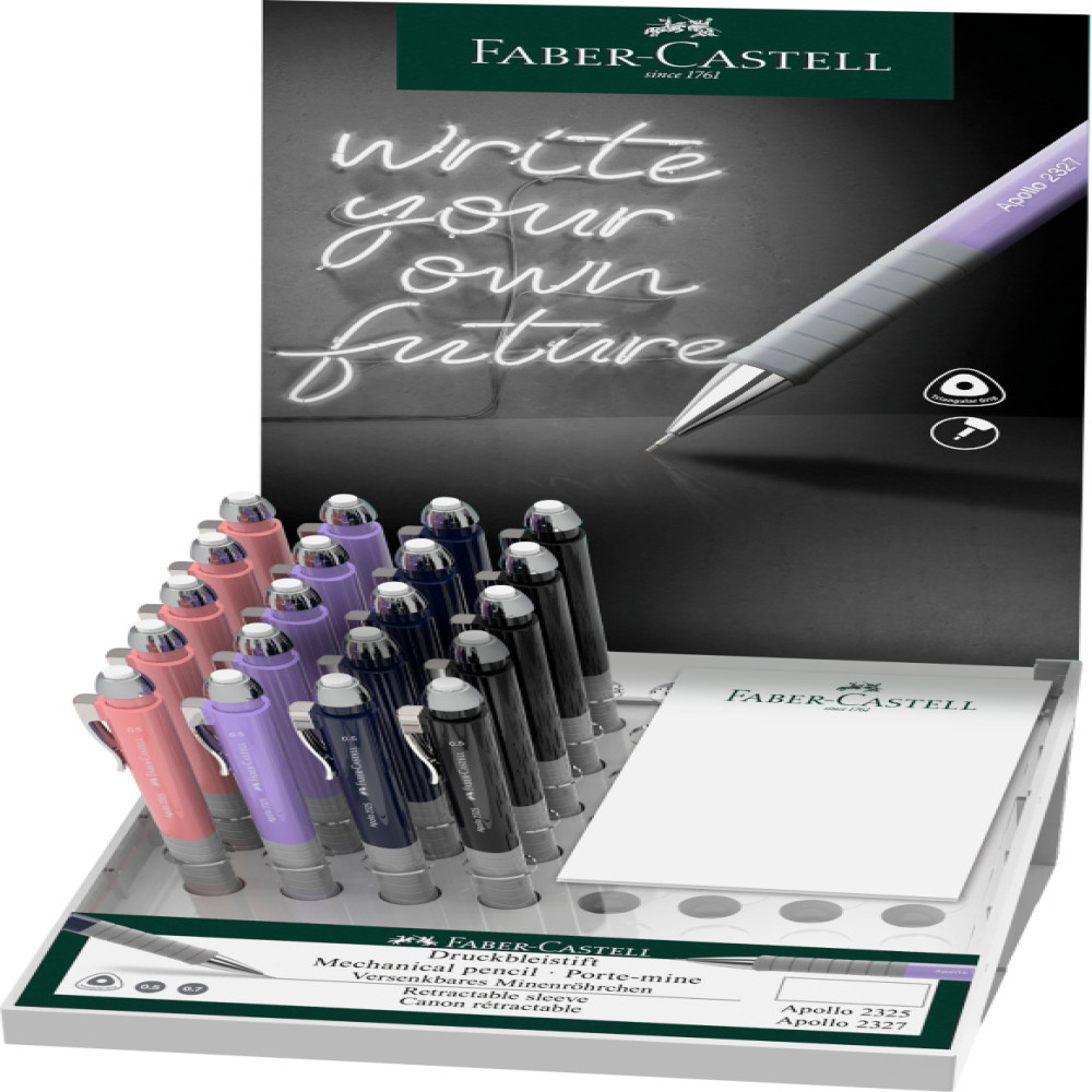 Display 20 Buc Creion Mecanic 0.7 Mm Apollo Faber-castell