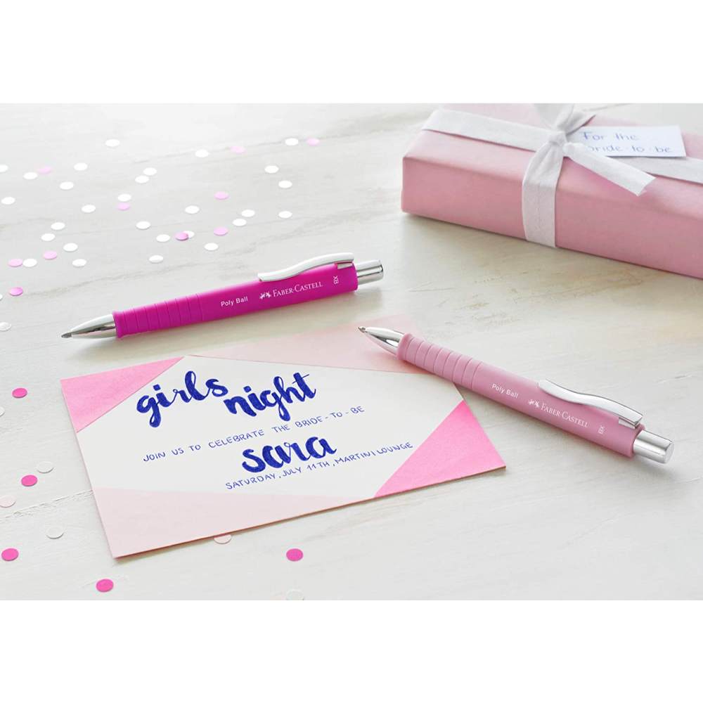 Pix cu Mecanism Faber-Castell Poly Ball XB, Roz, Pixuri cu Mecanism, Pix Faber-Castell, Pixuri Faber-Castell, Pixuri Scriere, Pix Scriere, Pix Elevi, Pix Studenti, Pixuri Elevi, Pixuri Studenti, Pix Albastru, Pixuri Albastre