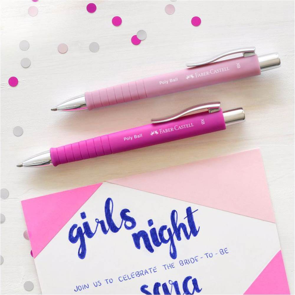 Pix cu Mecanism Faber-Castell Poly Ball XB, Roz, Pixuri cu Mecanism, Pix Faber-Castell, Pixuri Faber-Castell, Pixuri Scriere, Pix Scriere, Pix Elevi, Pix Studenti, Pixuri Elevi, Pixuri Studenti, Pix Albastru, Pixuri Albastre