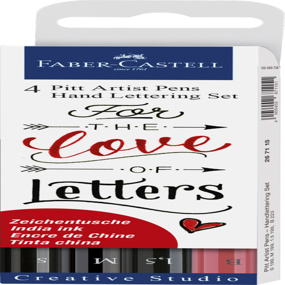 Pitt Artist Pen Set Caligrafic 4 Buc Faber-castell