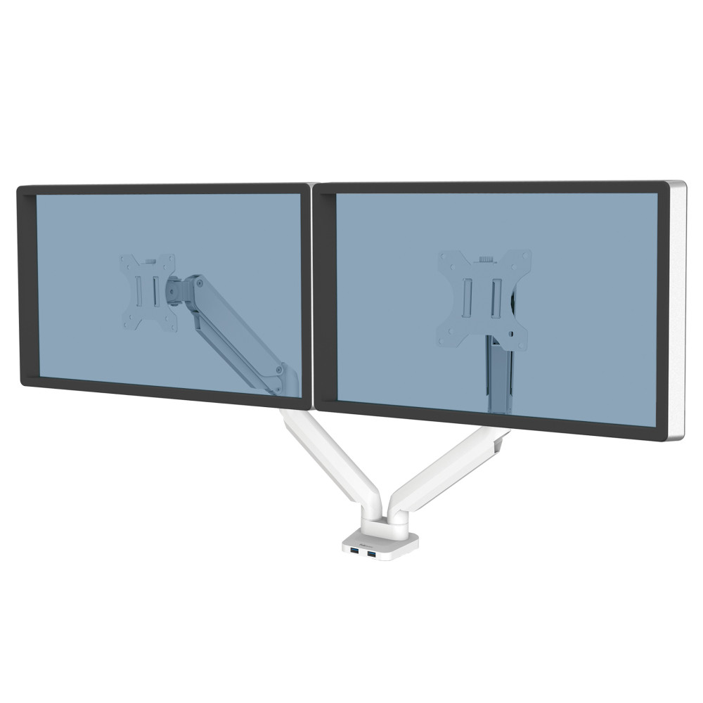 Suport Monitor 2 Brate Alb Platinium Fellowes