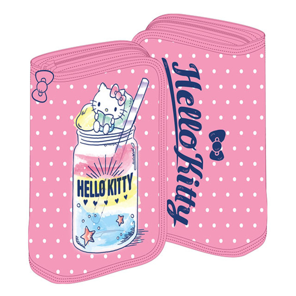 Penar Neechipat 1 Fermoar 2 Extensii Hello Kitty Roz Dots Pigna