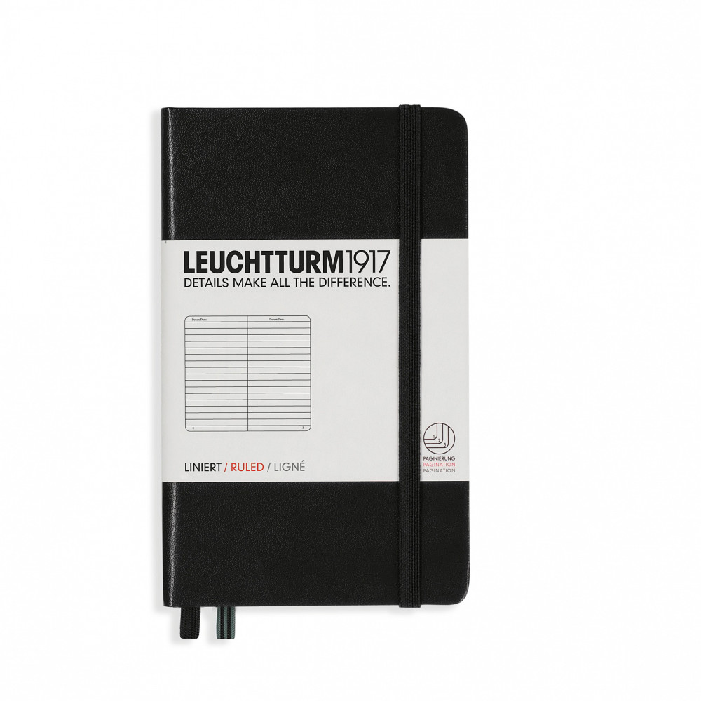 Caiet A6 Punctat Coperta Rigida Negru Leuchtturm