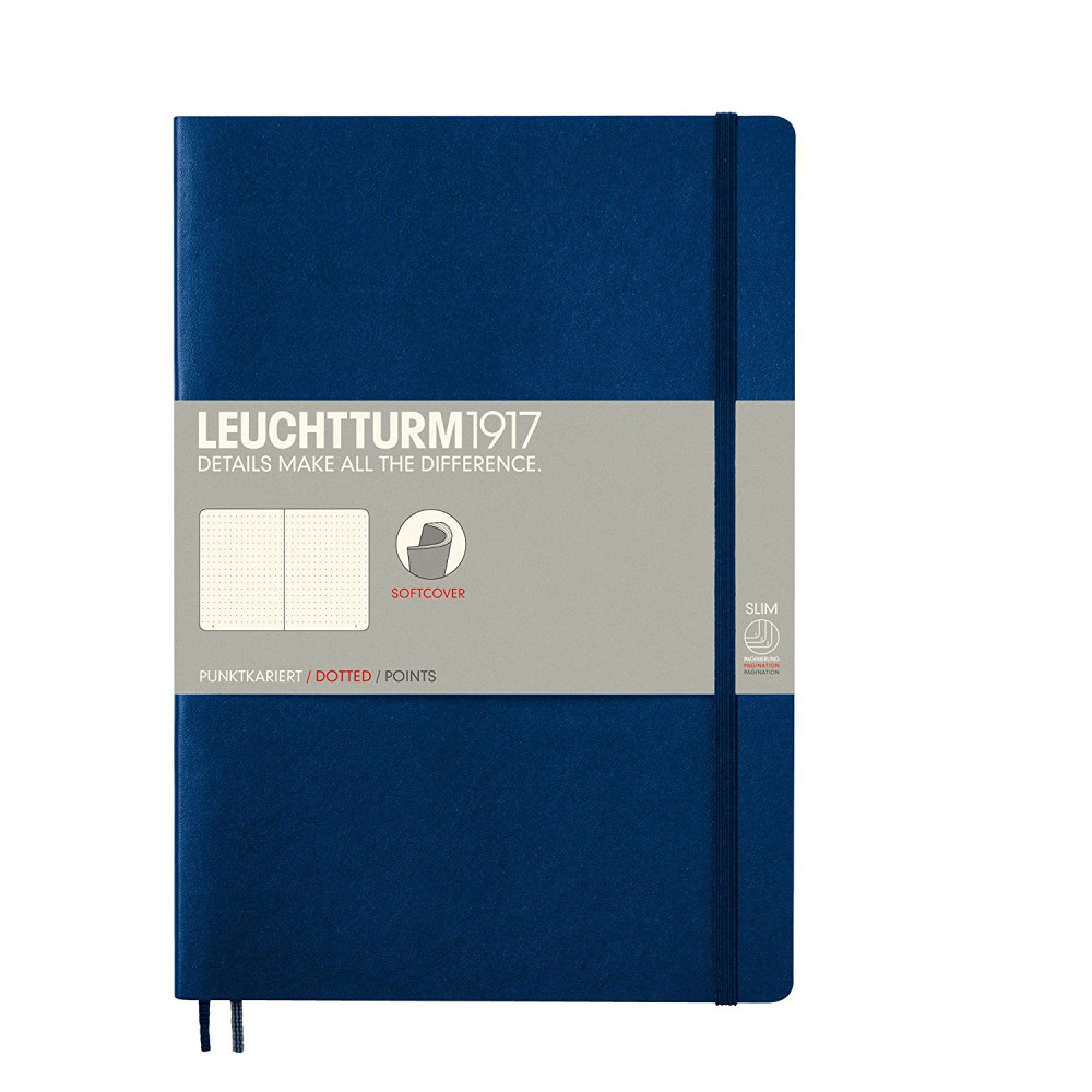 Caiet B5 Punctat Coperta Flexibila Albastru Navy Leuchtturm