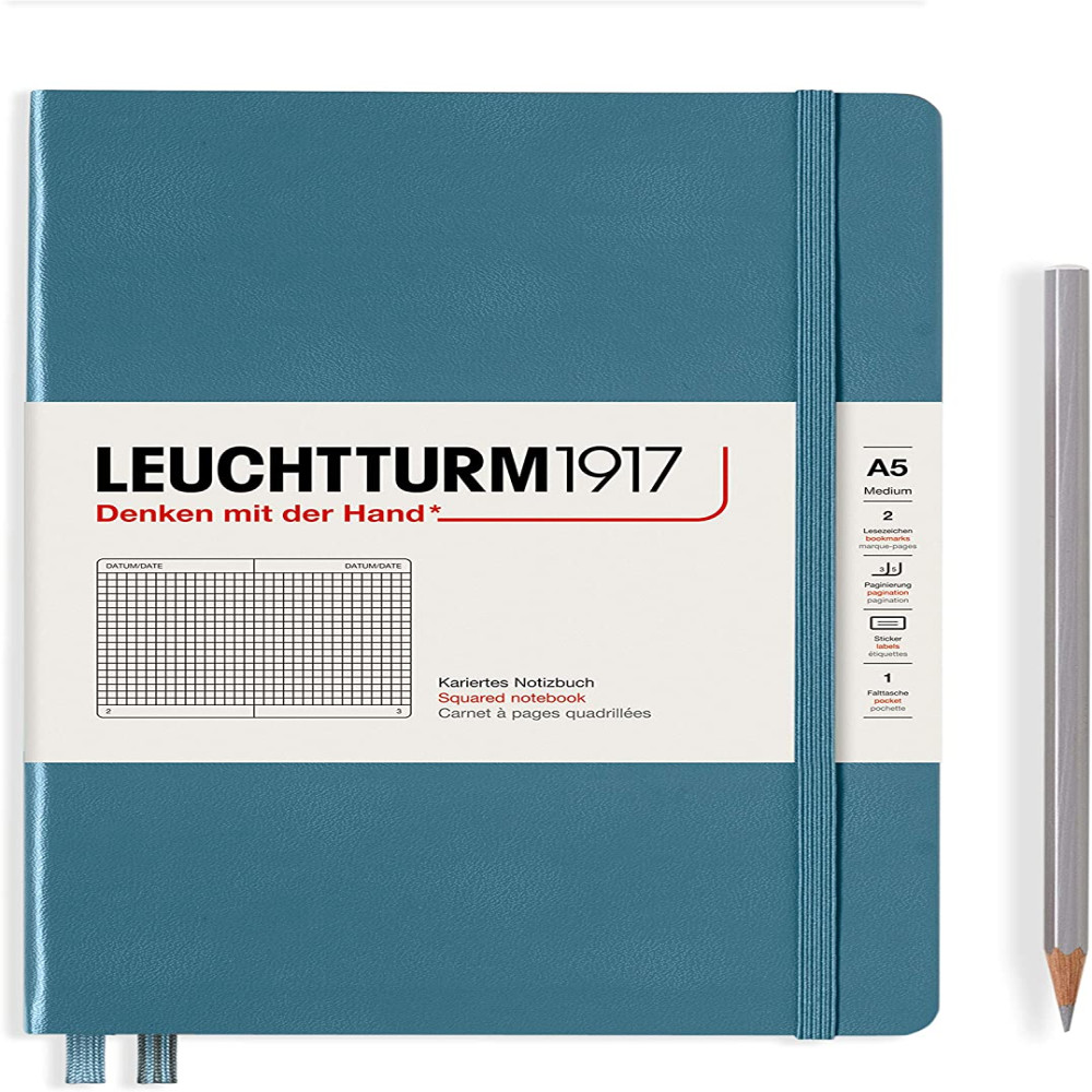 Caiet A5 Aritmetica Coperta Rigida Albastru Piatra Leuchtturm