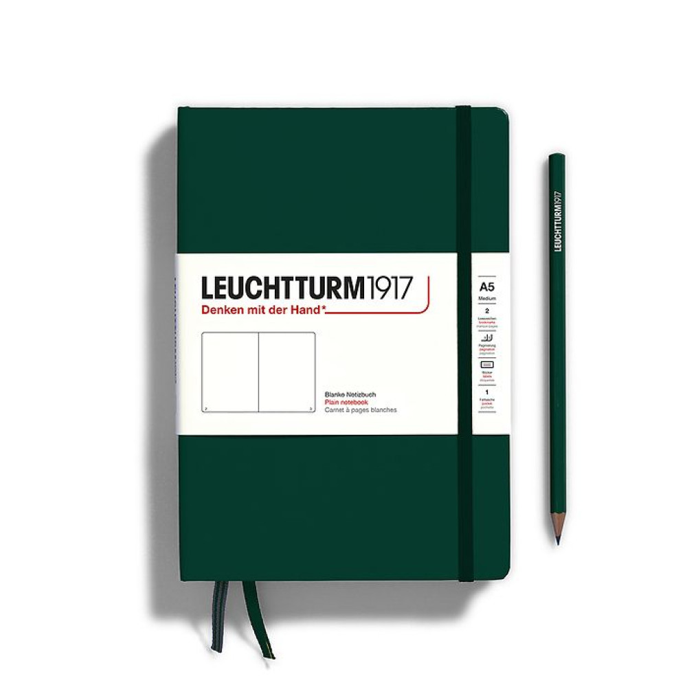 Caiet A5 Velin Coperta Rigida Verde Padure Leuchtturm
