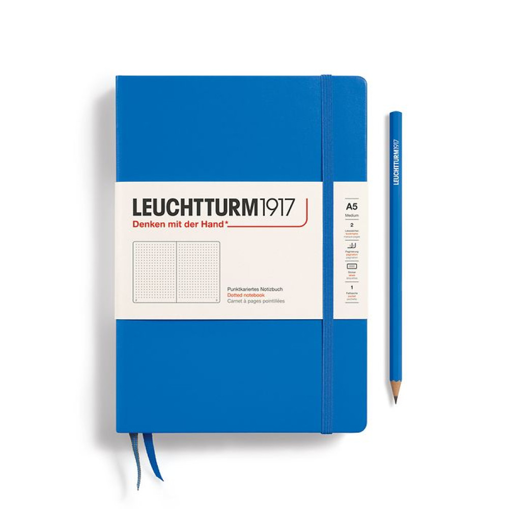 Caiet A5 Punctat Coperta Rigida Albastru Ciel Leuchtturm