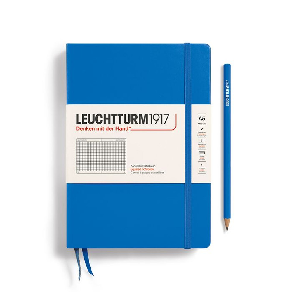 Caiet A5 Aritmetica Coperta Rigida Albastru Ciel Leuchtturm