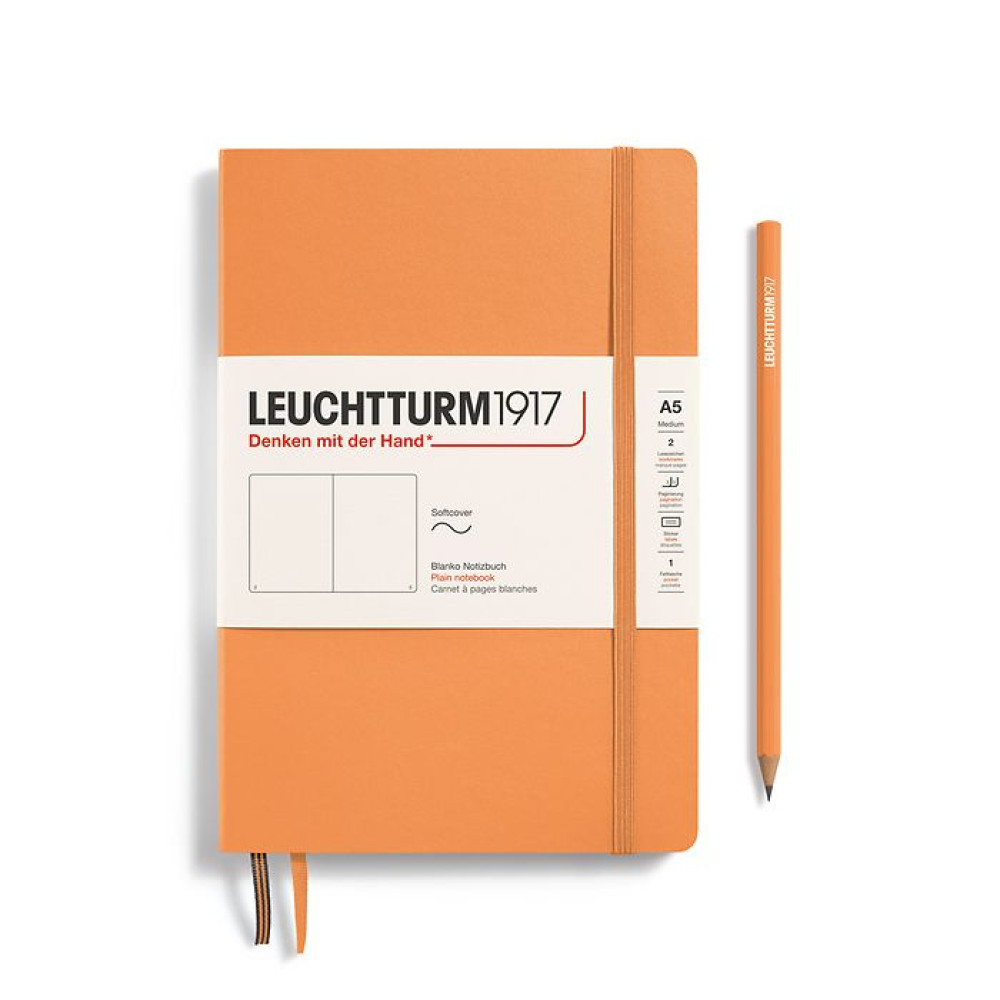 Caiet A5 Velin Coperta Flexibila Piersica Leuchtturm