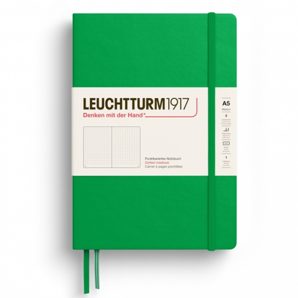 Caiet A5 Punctat Coperta Rigida Verde Primavaratic Leuchtturm