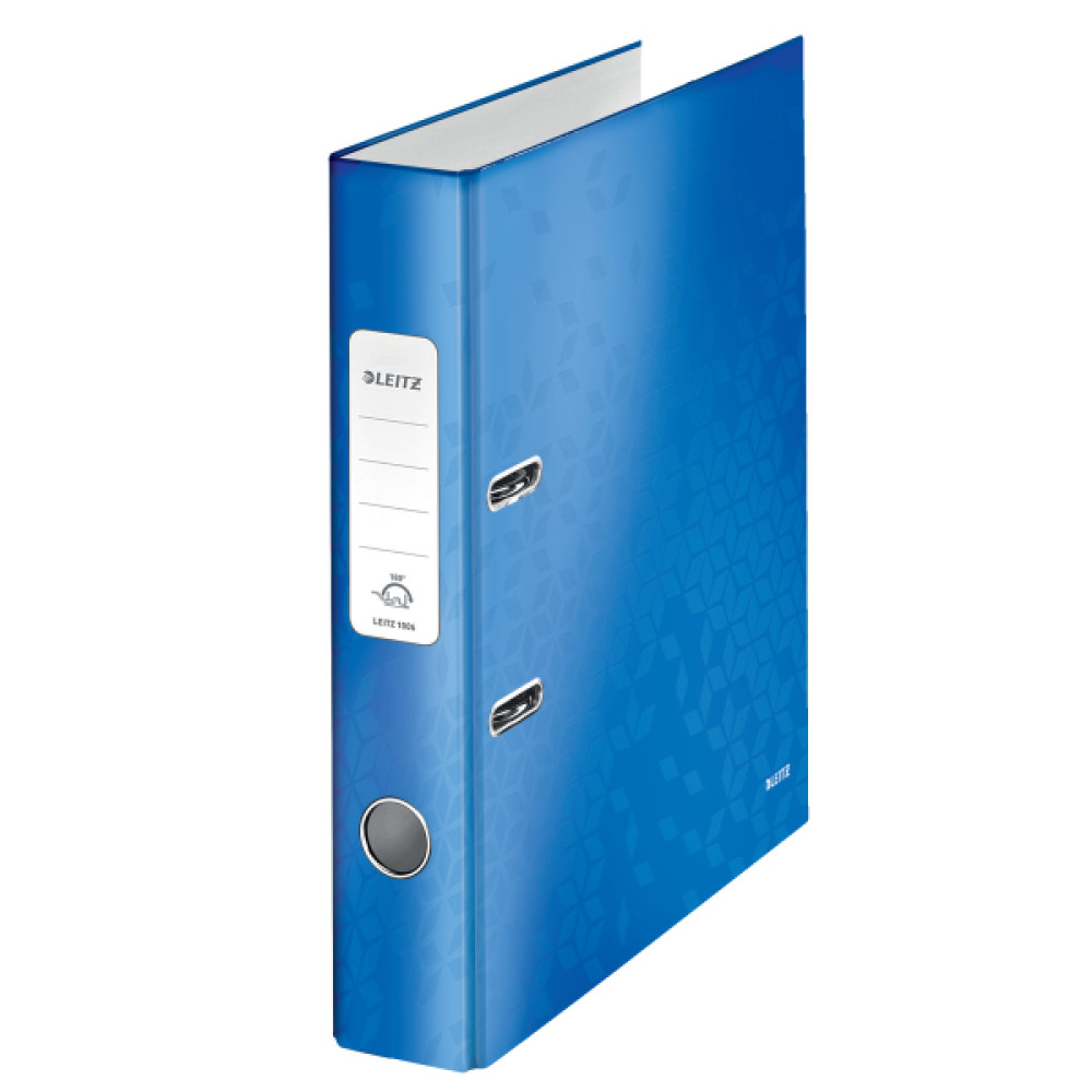 Biblioraft Plastifiat 5.2 Cm Albastru Metalizat Wow Leitz