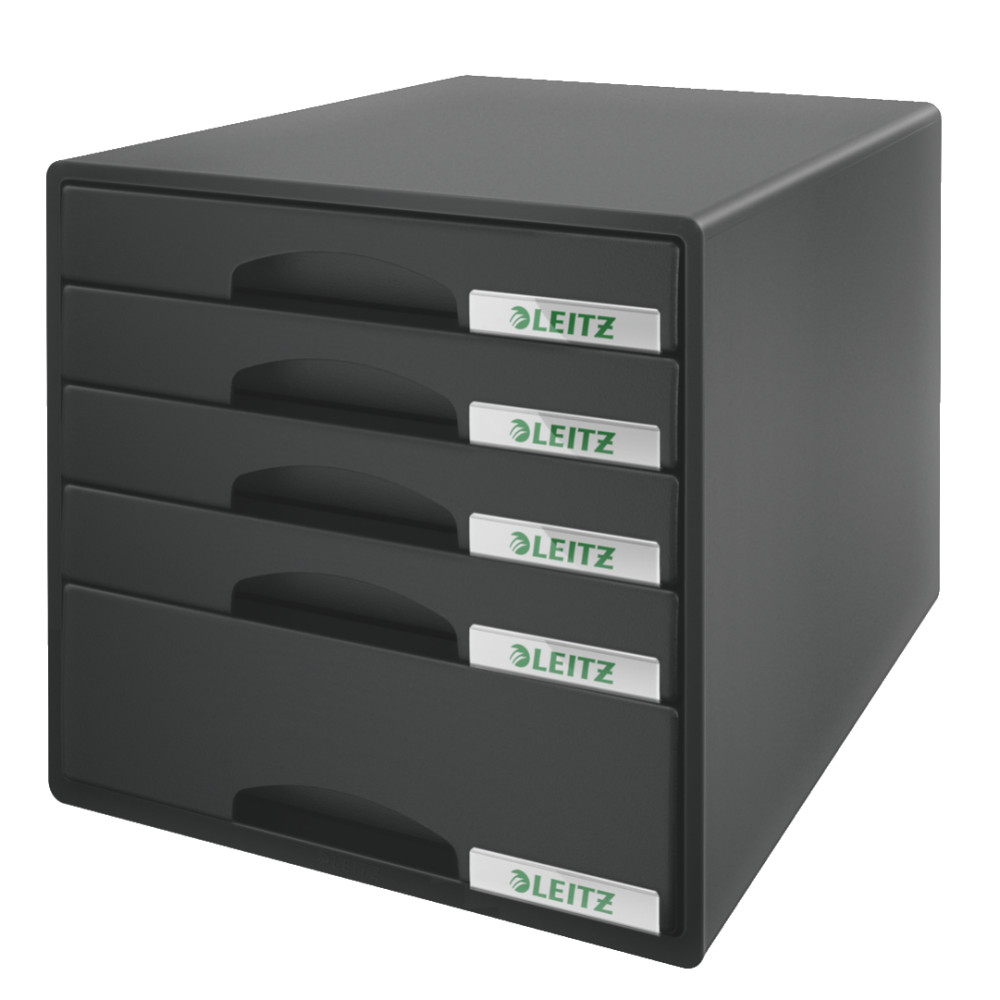 Cabinet 5 Sertare Negru Plus Leitz