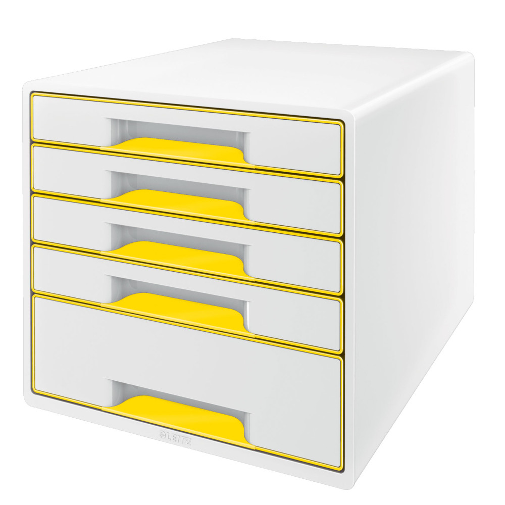 Cabinet 5 Sertare Alb/galben Wow Leitz