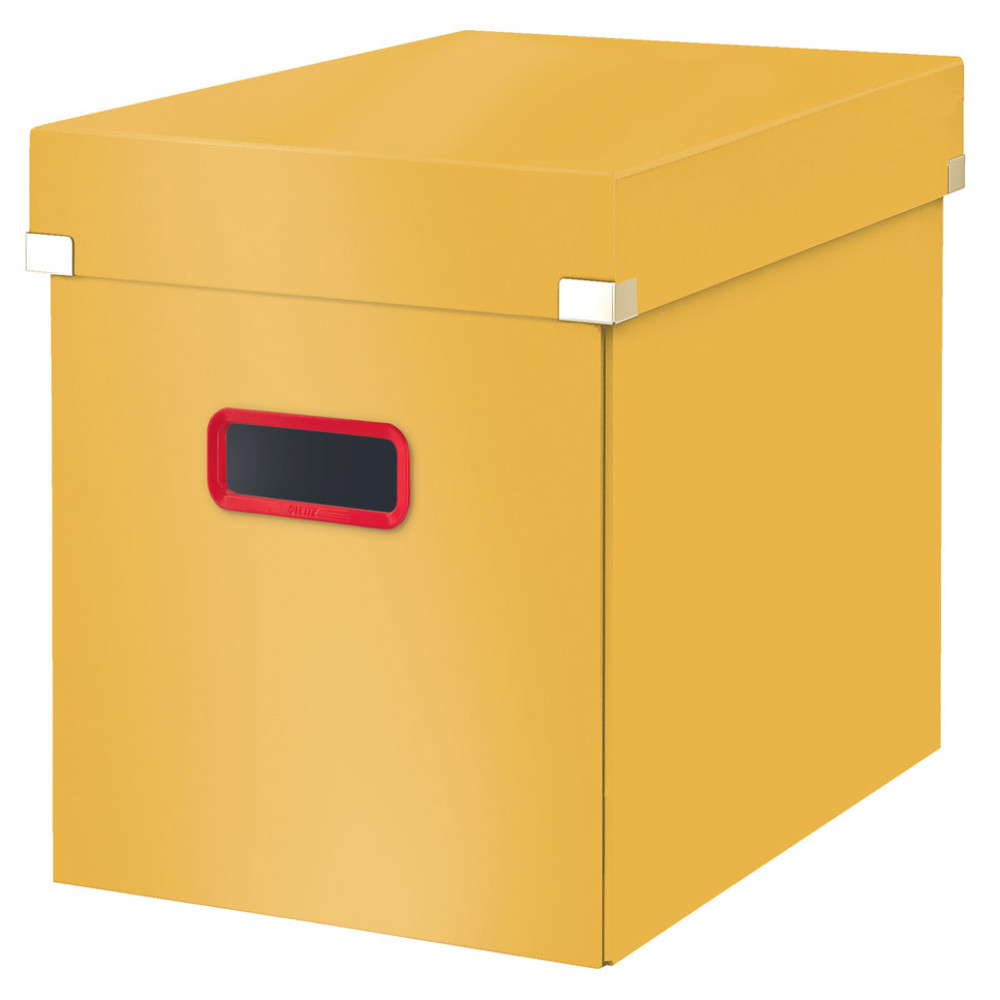 Cutie Depozitare Cu Capac Si Maner Pliabila 32 X 35 X 36 Cm Galben Chihlimbar Cosy Leitz