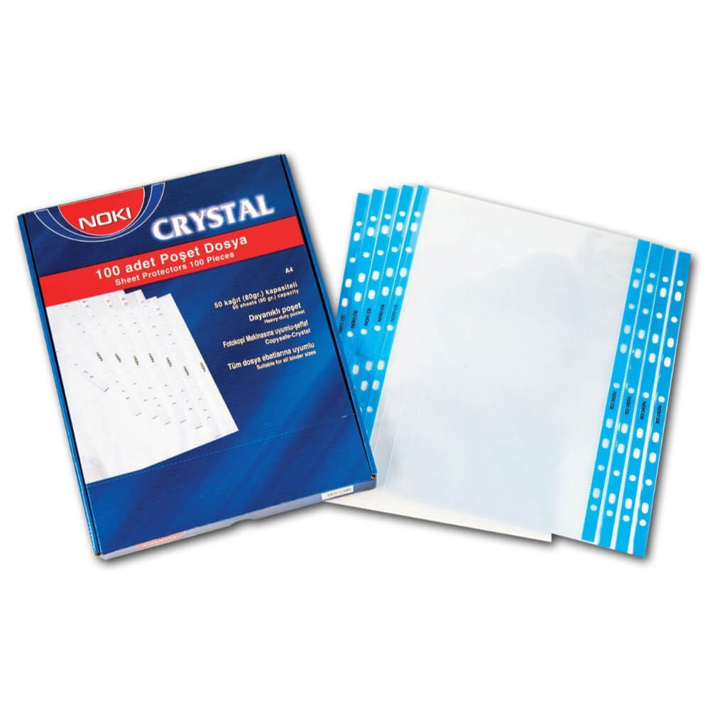 Set 100 Folii de Protectie Documente Noki A4 Cristal, 90 Microni, Folie Protectie Documente, Folie A4 de Protectie, Folie A4 Protectie Documente, Folii Protectie Esselte Documente, Set Folii Protectoare