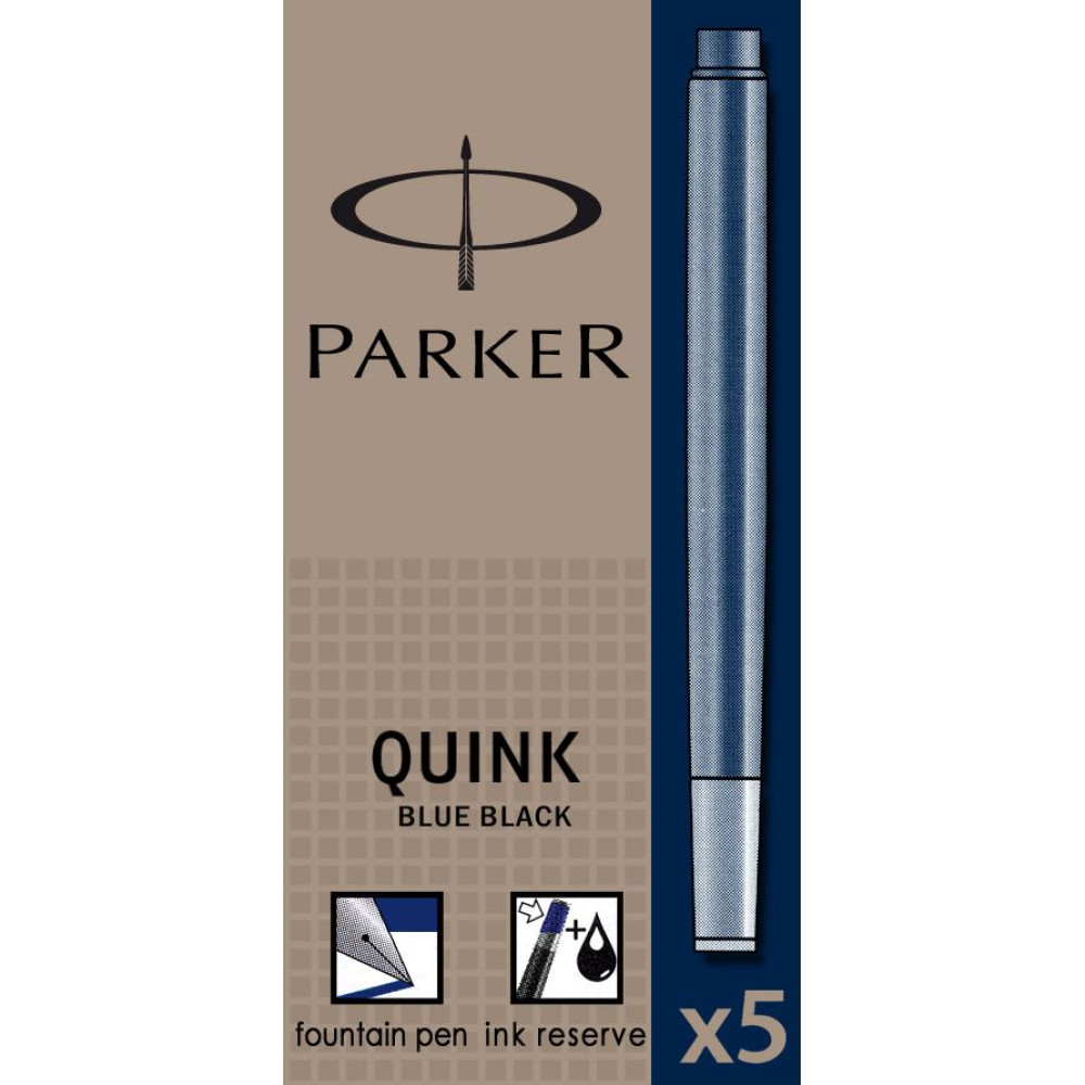 Cartuse Cerneala Mari Albastru Inchis 5/cutie Parker