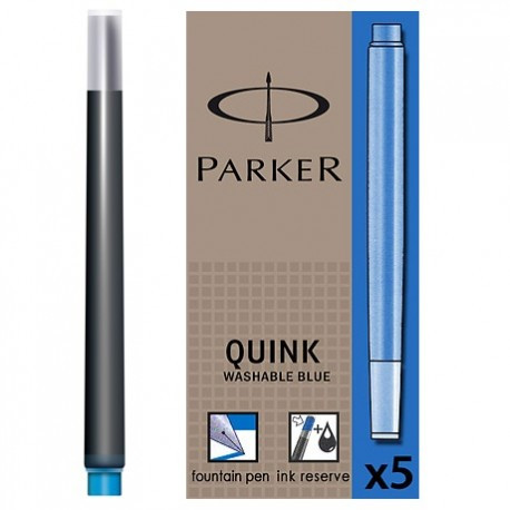 Cartuse Cerneala Mari Albastru Deschis 5/cutie Parker