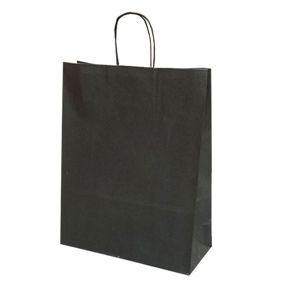 Punga Hartie Maner Rasucit 18 X 8 X 22 Cm Negru/alb Papiroti
