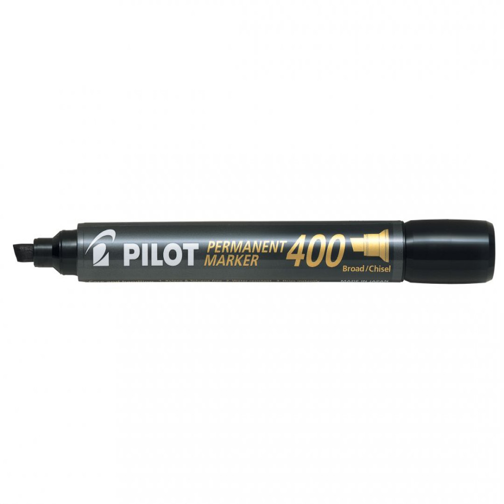 Marker Permanent Negru Varf Tesit 4mm P400 Pilot Marker Permanent Negru Varf Tesit 4mm P400 Pilot