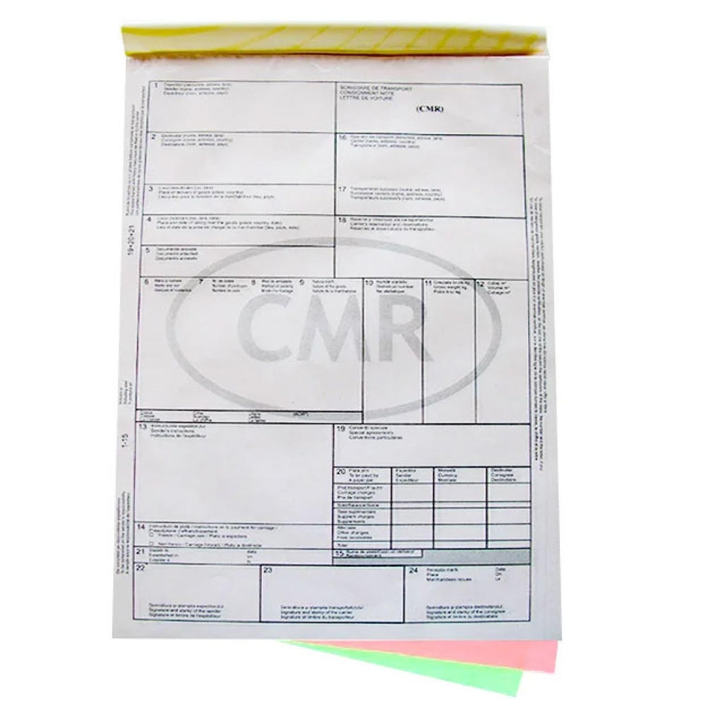 Cmr Transport Marfa In Trafic National 3 Exemplare