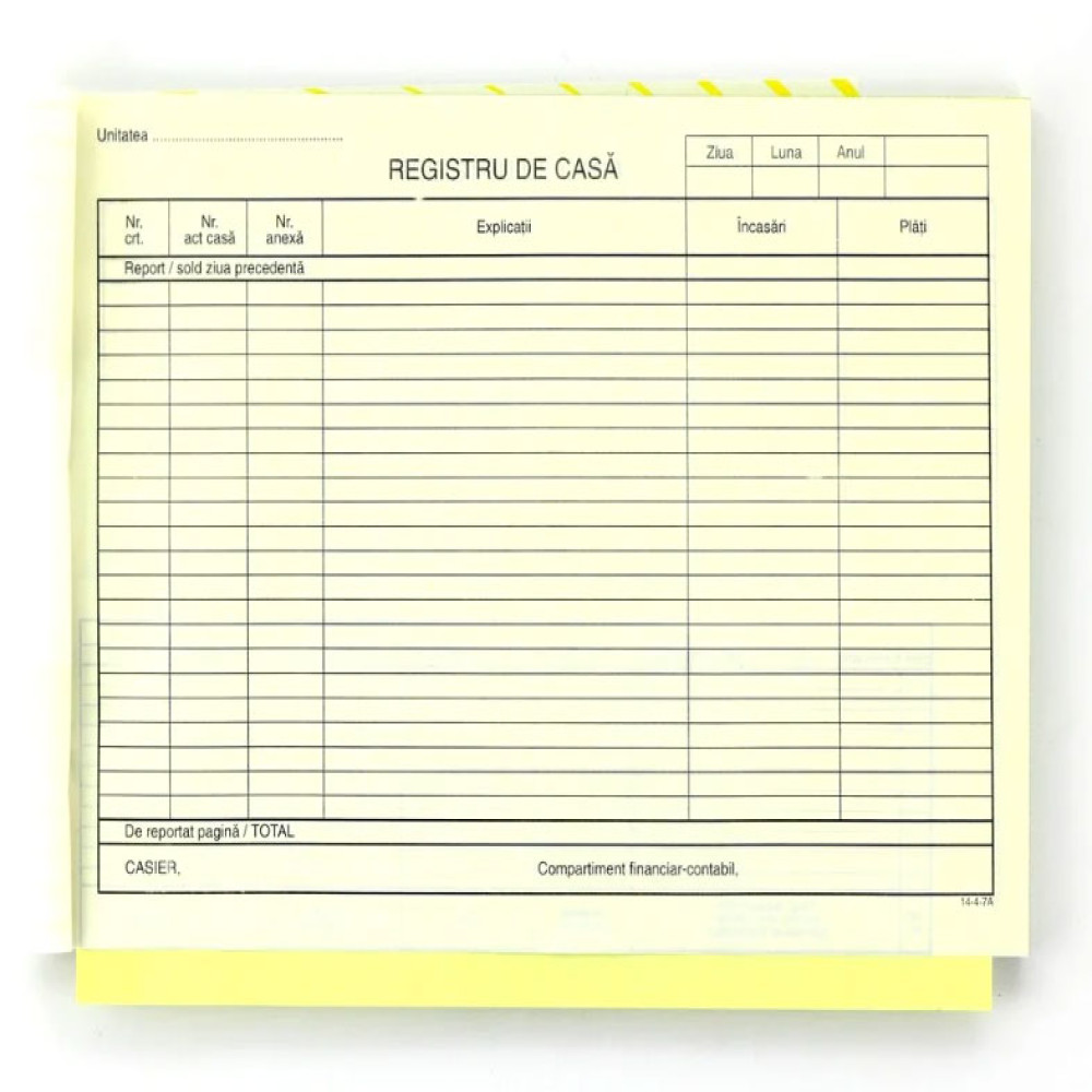 Registru Casa Model Nou Autocopiativ