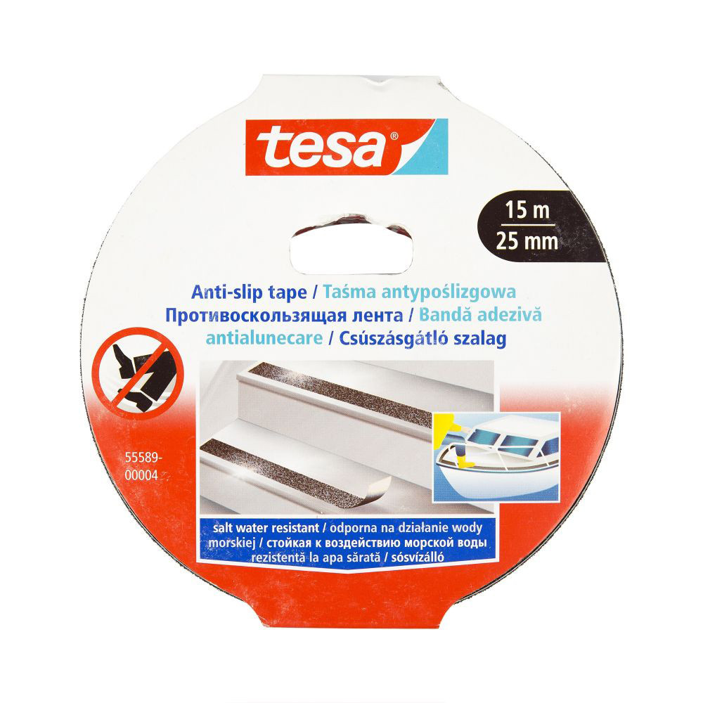 Banda Adeziva Antialunecare Neagra 15m 25mm Tesa