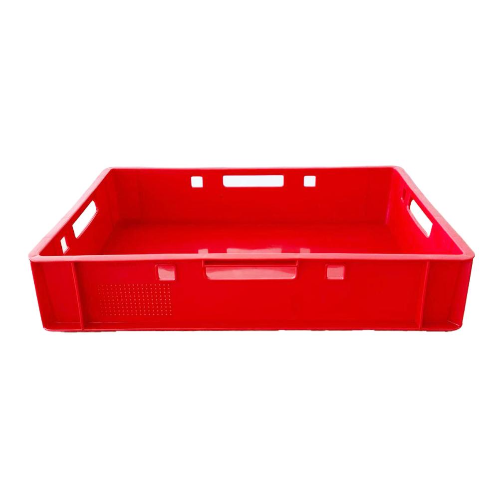 Lada pentru Transport Carne E1 Euro Plastic Rosie, Dimensiuni 600x400x135 mm Lada pentru Transport Carne E1 Euro Plastic Rosie, Dimensiuni 600x400x135 mm