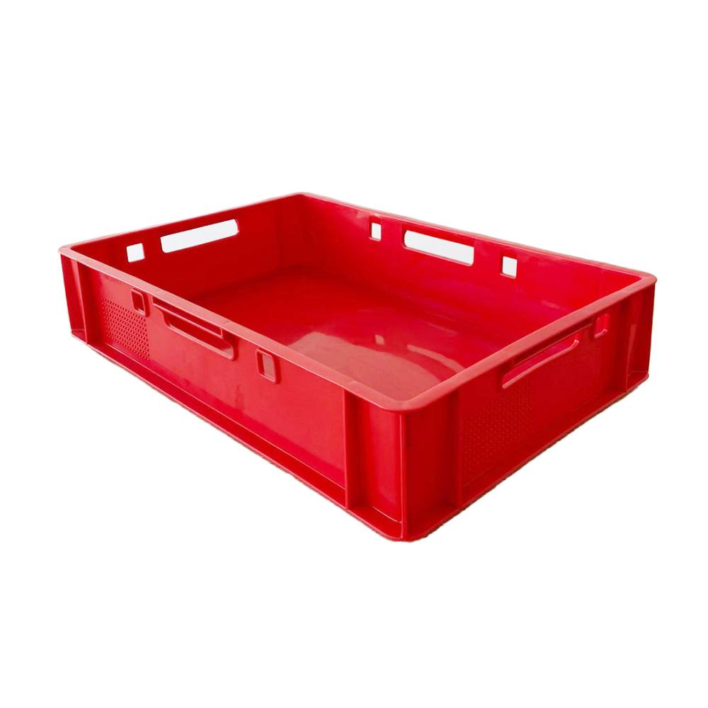Lada pentru Transport Carne E1 Euro Plastic Rosie, Dimensiuni 600x400x135 mm Lada pentru Transport Carne E1 Euro Plastic Rosie, Dimensiuni 600x400x135 mm