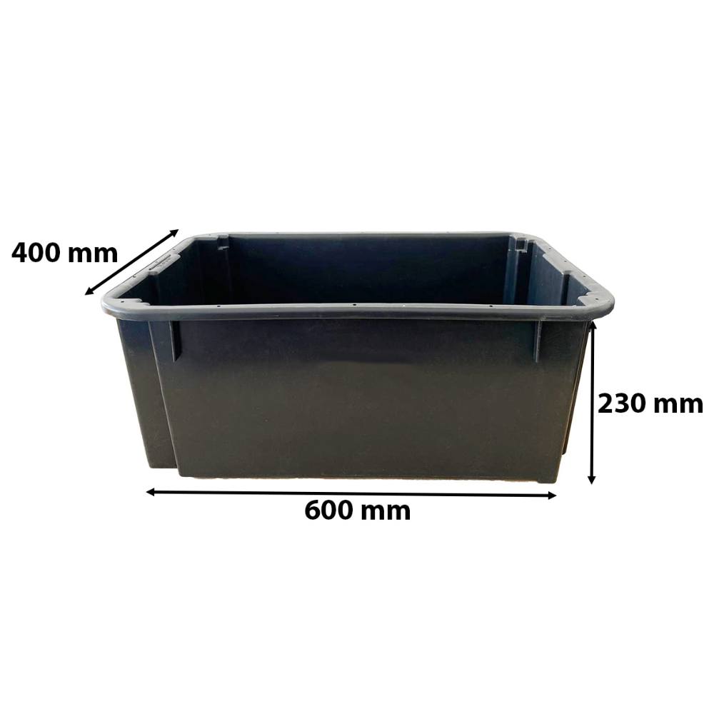 Lada pentru Transport Carne Neagra, Dimensiune 600x400x230 mm Lada pentru Transport Carne Neagra, Dimensiune 600x400x230 mm