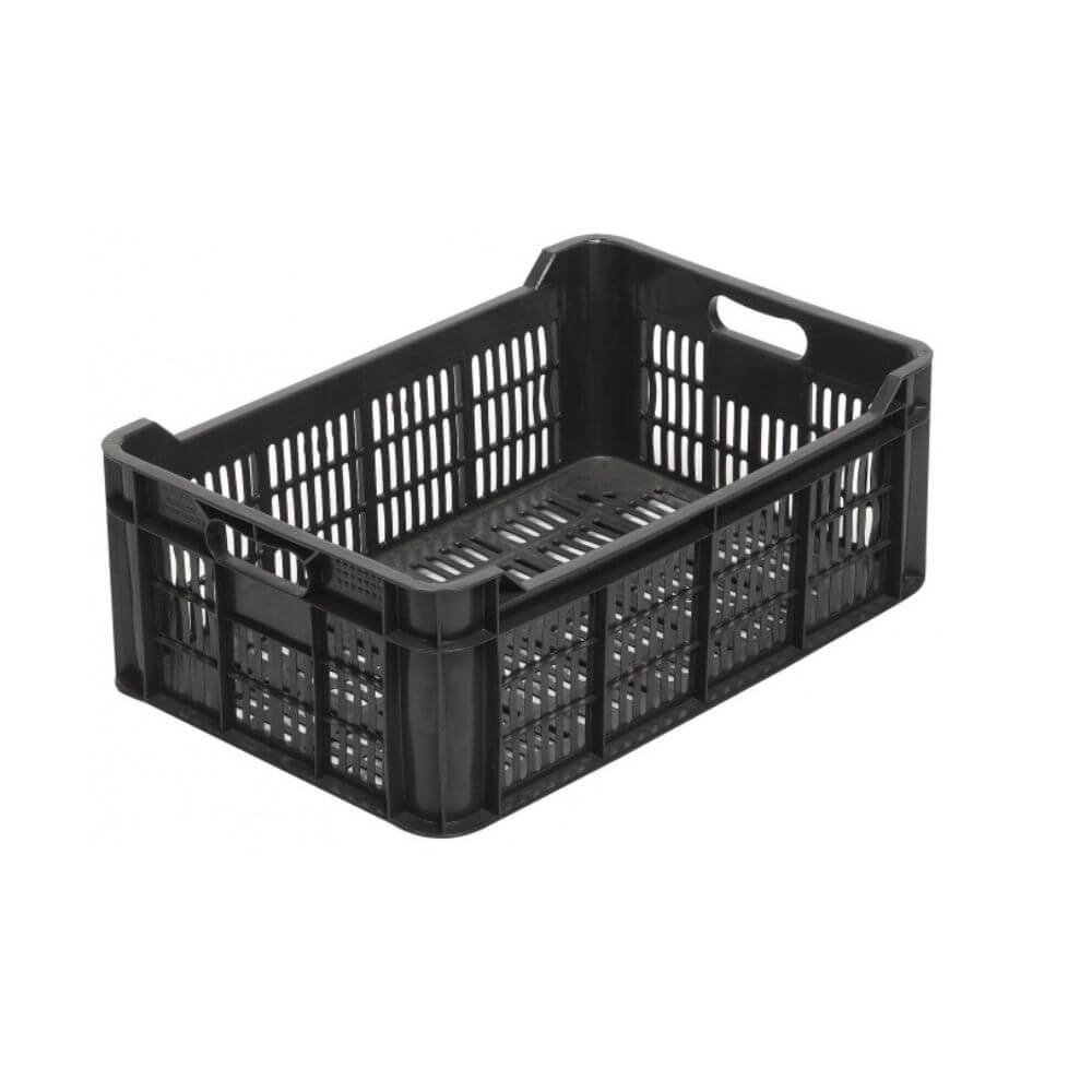 Naveta M20, Plastic HDPE, 60x40x22 cm, Perforata, Neagra Naveta M20, Plastic HDPE, 60x40x22 cm, Perforata, Neagra