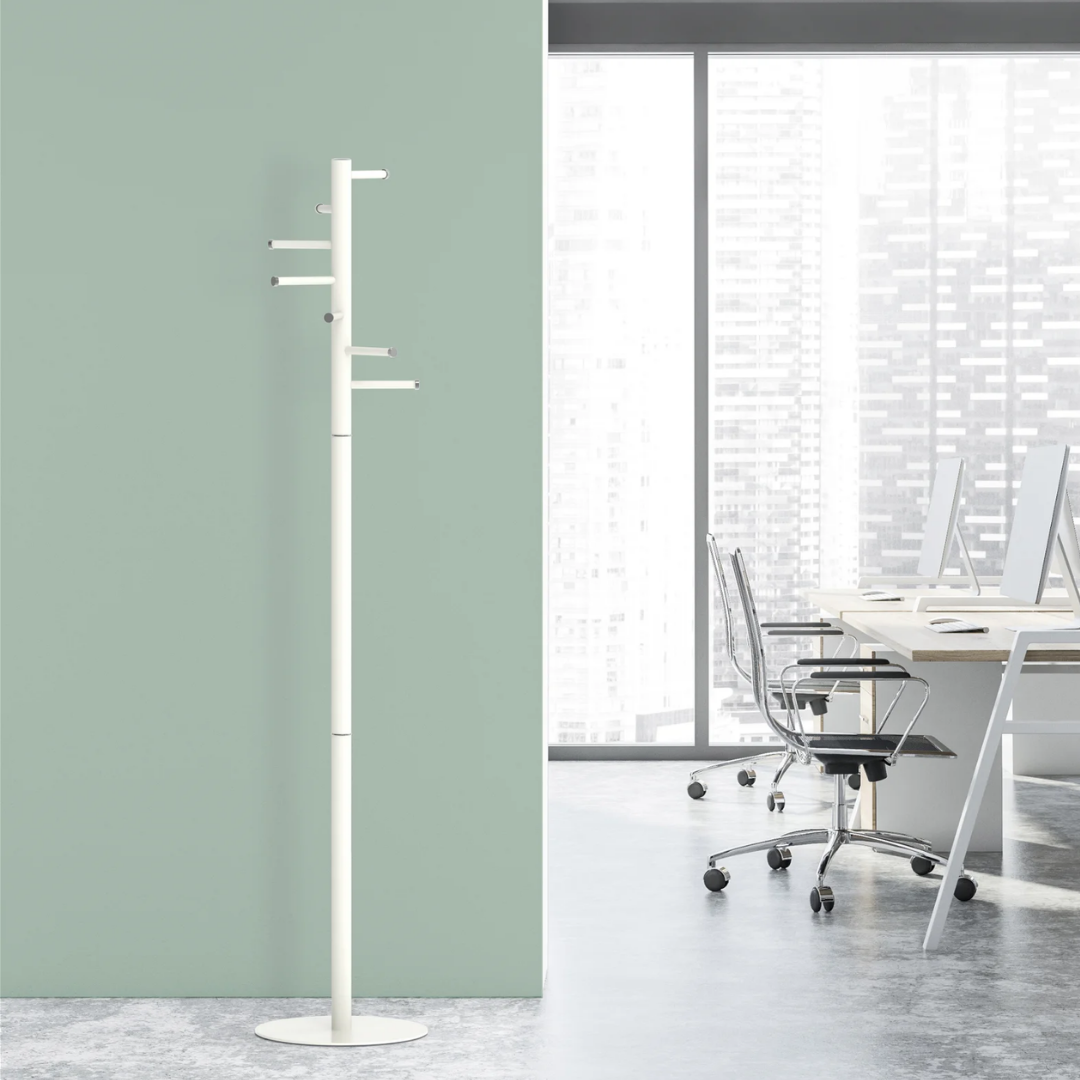 Cuier Cu 7 Agatatori, Suport Pentru Umbrele, Din Metal, Maul Caurus- Alb