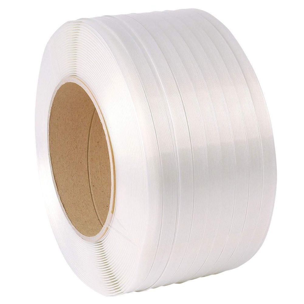 Banda de Legat PP Alba, 8mm x 4500m, Grosime 0.55 mm, Greutate Rola 22 Kg  - Banda Polipropilena pentru Ambalare si Paletizare, Banda pentru Ambalare Manuala Banda de Legat PP Alba, 8mm x 4500m, Grosime 0.55 mm, Greutate Rola 22 Kg  - Banda Polipropilena pentru Ambalare si Paletizare, Banda pentru Ambalare Manuala