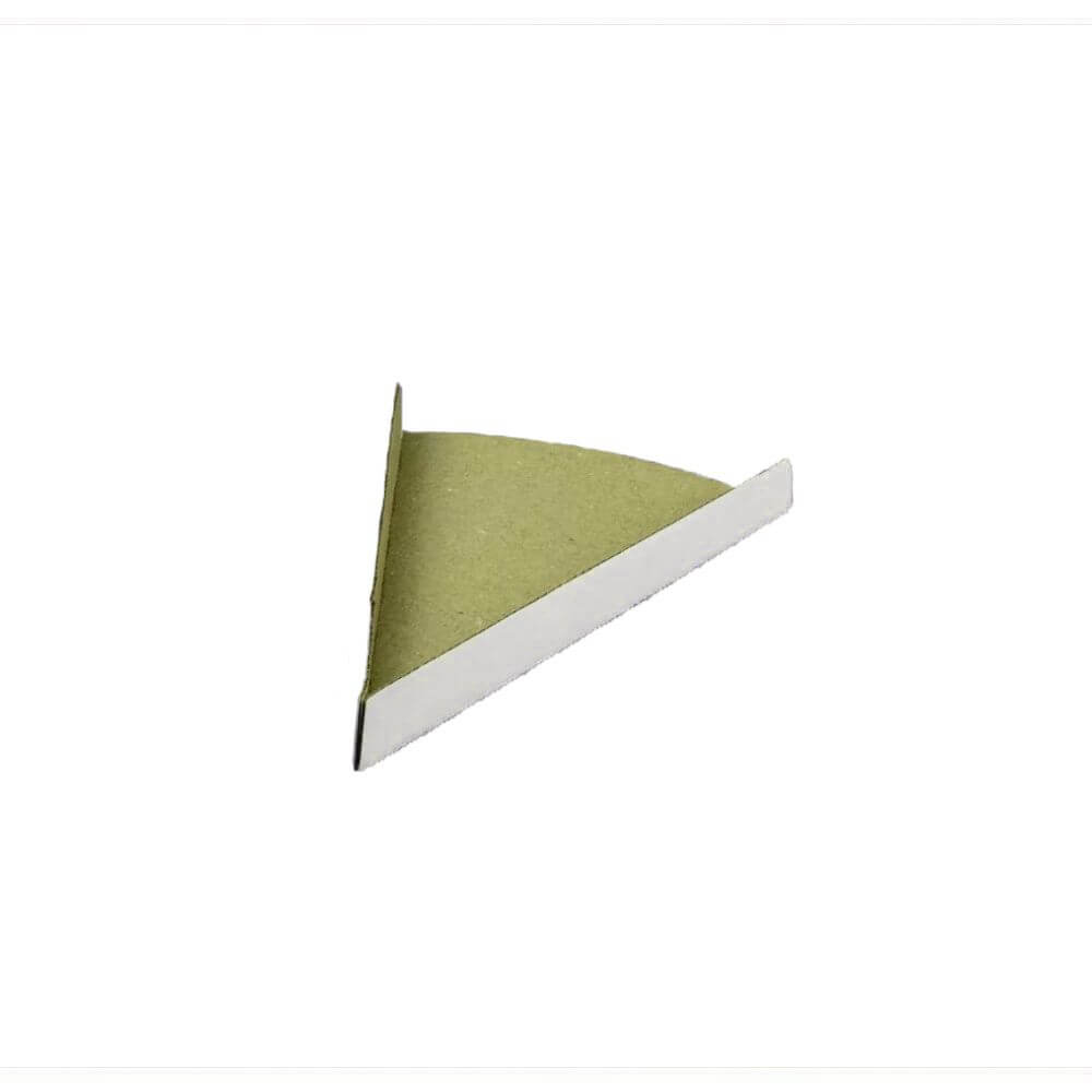 Set 100 Coltare Felie Pizza, 205x155x20 mm, Triunghiuri din Carton Neimprimat Alb/Natur