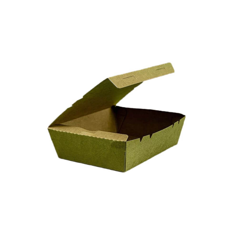 Set 50 Cutii pentru Meniu, 900 ml, Inchidere cu 4 Clapete, Carton Kraft