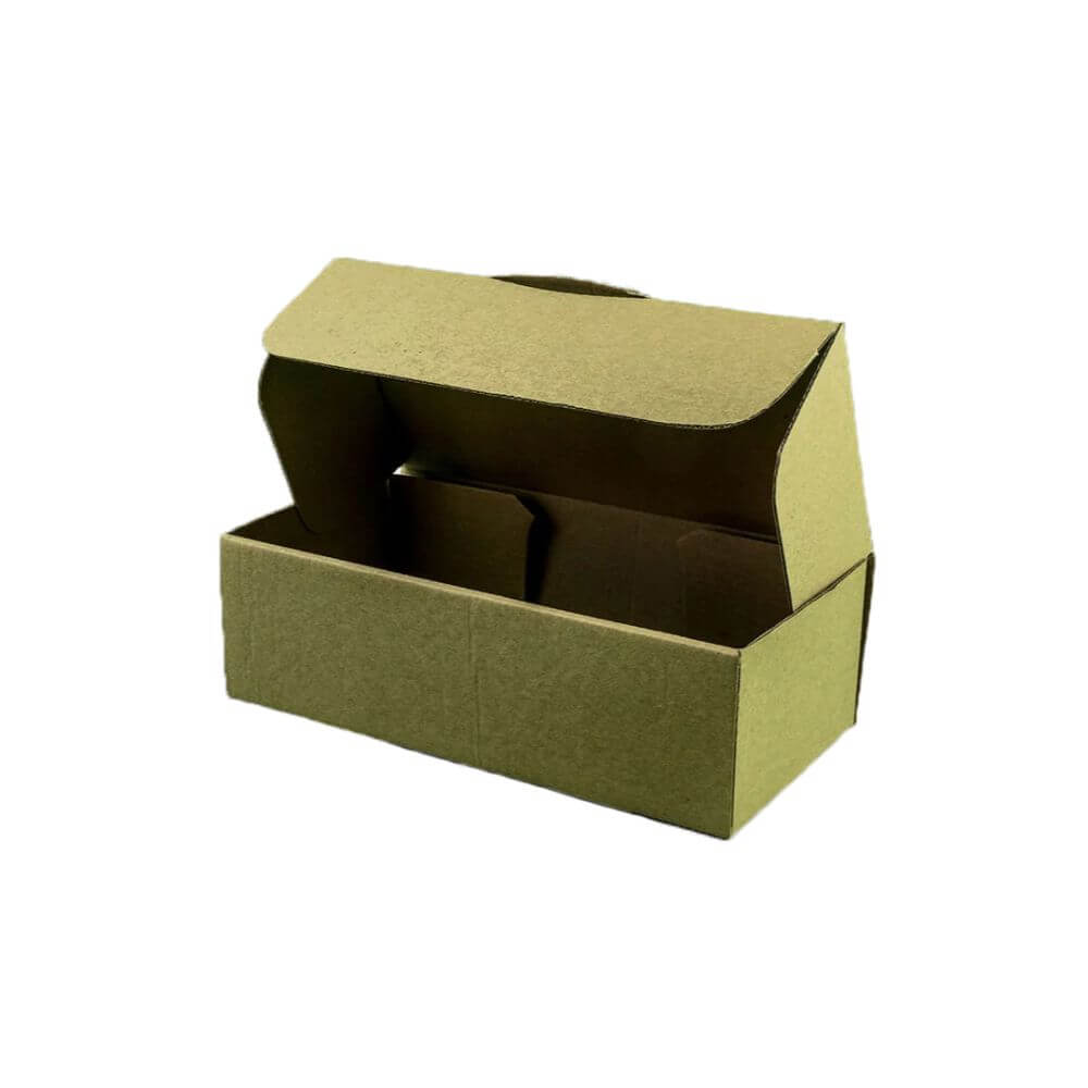 Set 100 Cutii cu Autoformare, 260x200x90 mm, Carton Natur