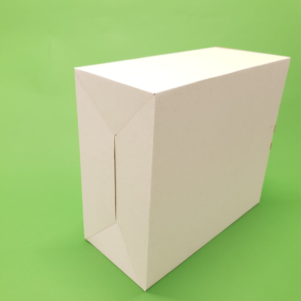 Set 100 Cutii cu Preformare, 295x197x173 mm, Carton Alb/Natur