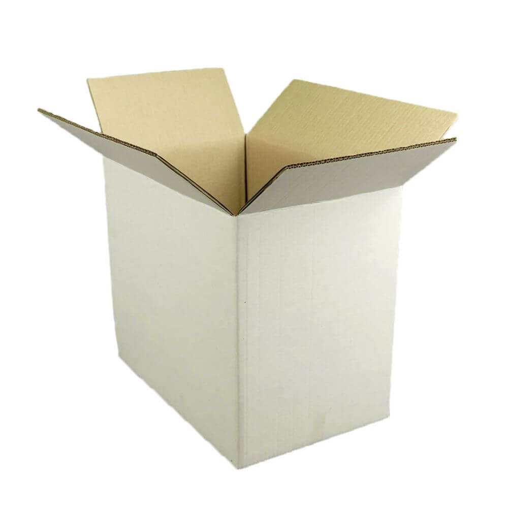Set 50 Cutii Clasice, 75x75x103 mm, Carton CO5 Alb/Natur