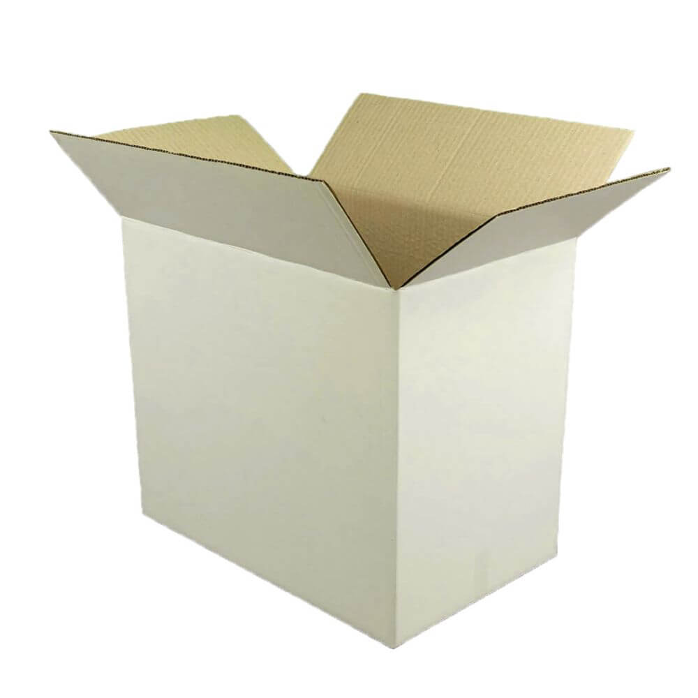 Set 50 Cutii Clasice, 75x75x103 mm, Carton CO3 Alb/Natur