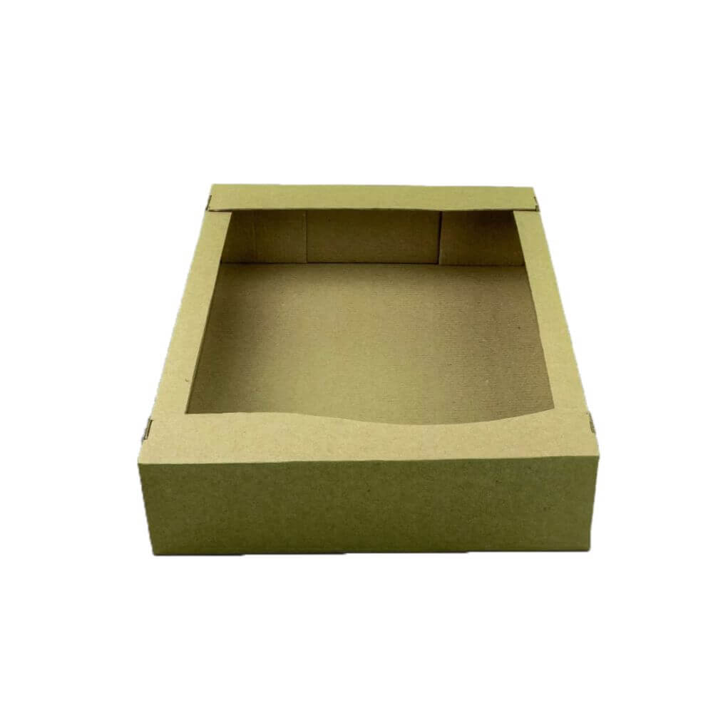 Set 100 Cutii pentru Patiserie, 270x220x40 mm, Carton Natur