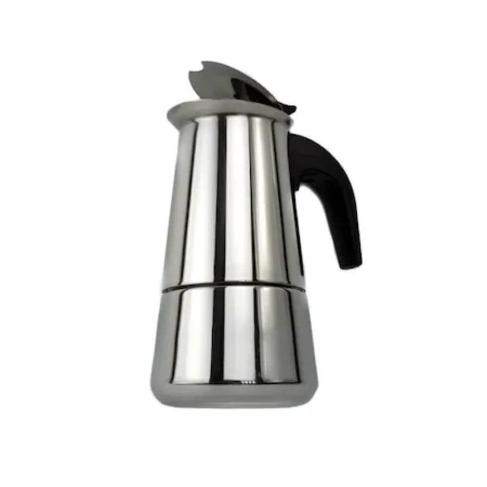 Espressor Inox pentru 9 Cesti, Argintiu/Negru, Espressor Inox, Espressor pentru 9 Cafele, Espressor pentru Aragaz, Espressor Cafea, Cafetiera, Cafetiera 9 Portii, Cafetiera Moka, Oala Moka, Espressor Moka, EspressoareAragaz, Cafetiere Aragaz
