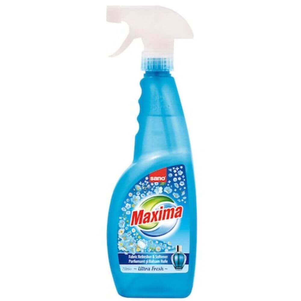 Balsam Rufe Uscate Sano Maxima Dryer, 750 ml, Floral Ultra Fresh, Recipient cu Pulverizator, Balsam de Rufe Spray, Balsam Haine Uscate, Balsamuri de Rufe Umede/Uscate, Balsam pentru Tesaturi, Balsam de Rufe Parfumat
